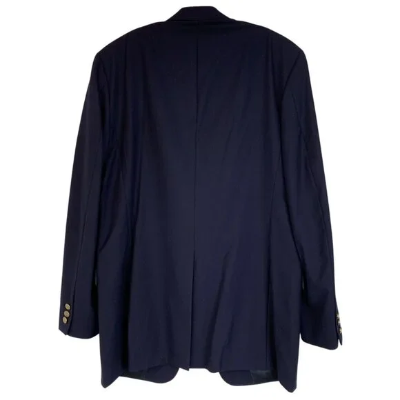 Burberrys Mens Vintage Navy Blazer Size 44 XLong Wool USA EUC